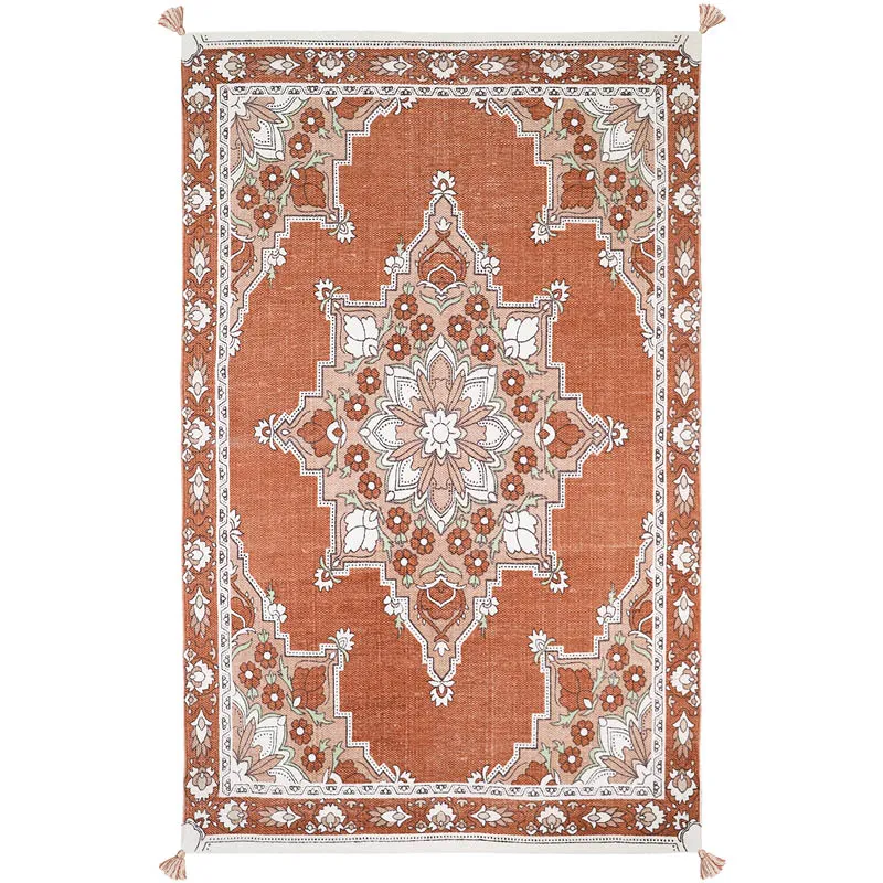 nattiot-lalitha-tapis-coton-imprim-motif-boh-me-pompons image 1