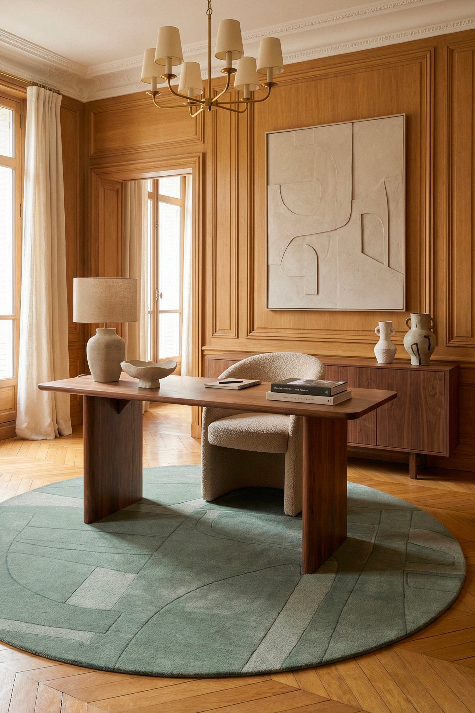 toulemonde-bochart-collage-rond-sauge-tapis image 2