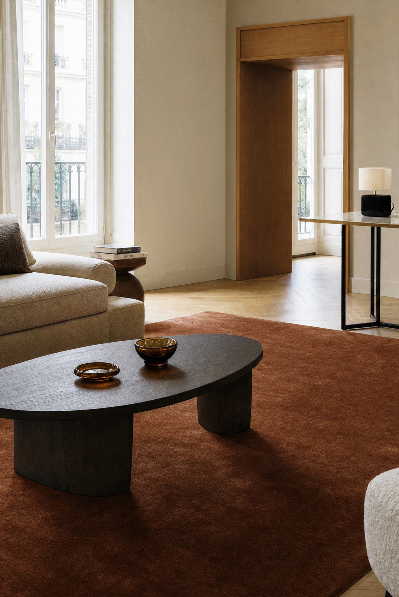 toulemonde-bochart-signature-brun-cuivre-tapis-laine-tiss-main image 2