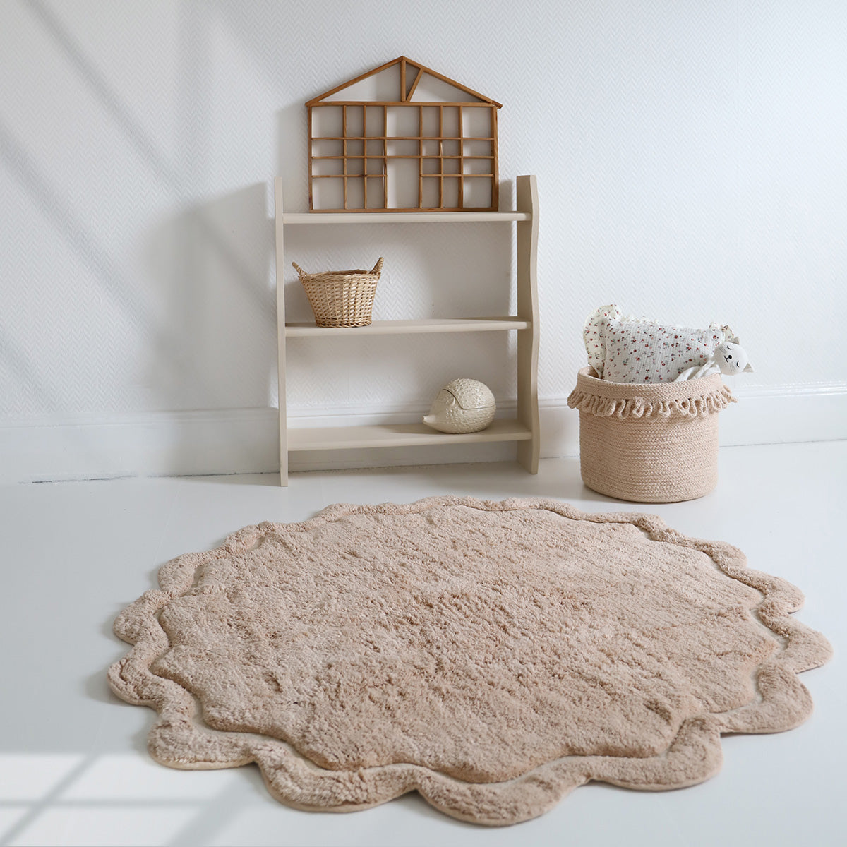 nattiot-sweet-april-nude-tapis-enfant-coton-lavable-rond image 2
