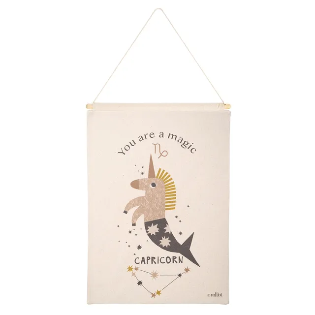 nattiot-little-capricorn-capricorne-d-co-murale-chambre-enfant-zodiaque-coton image 1