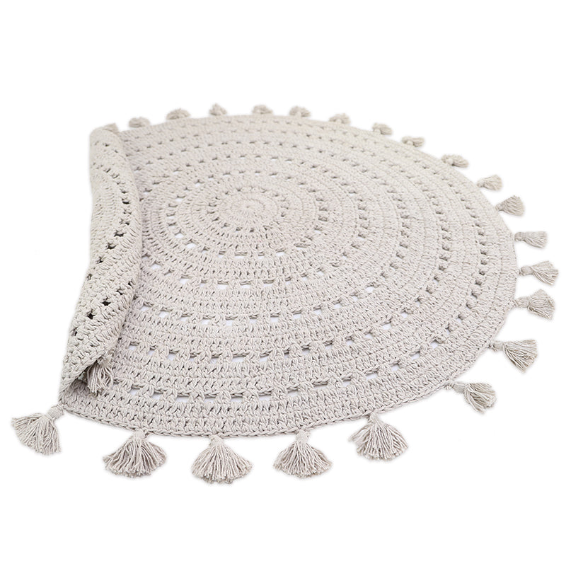 nattiot-nila-gris-perle-tapis-chambre-enfant-coton-crochet-rond image 4