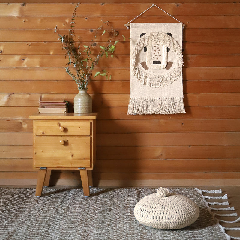 nattiot-lenka-ecru-coussin-coton-rond-crochet-pompon-boh-me image 3