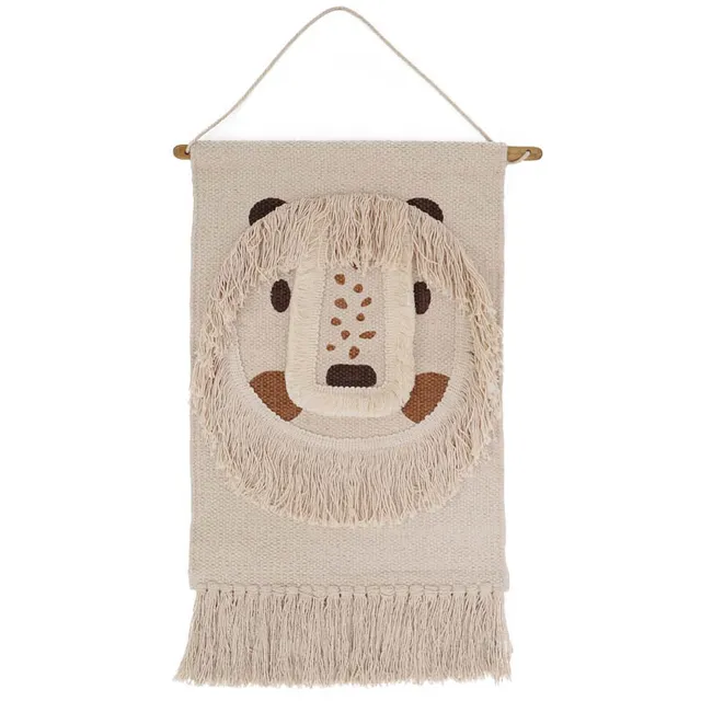 nattiot-leopold-d-co-murale-chambre-enfant-petit-lion-en-coton image 1