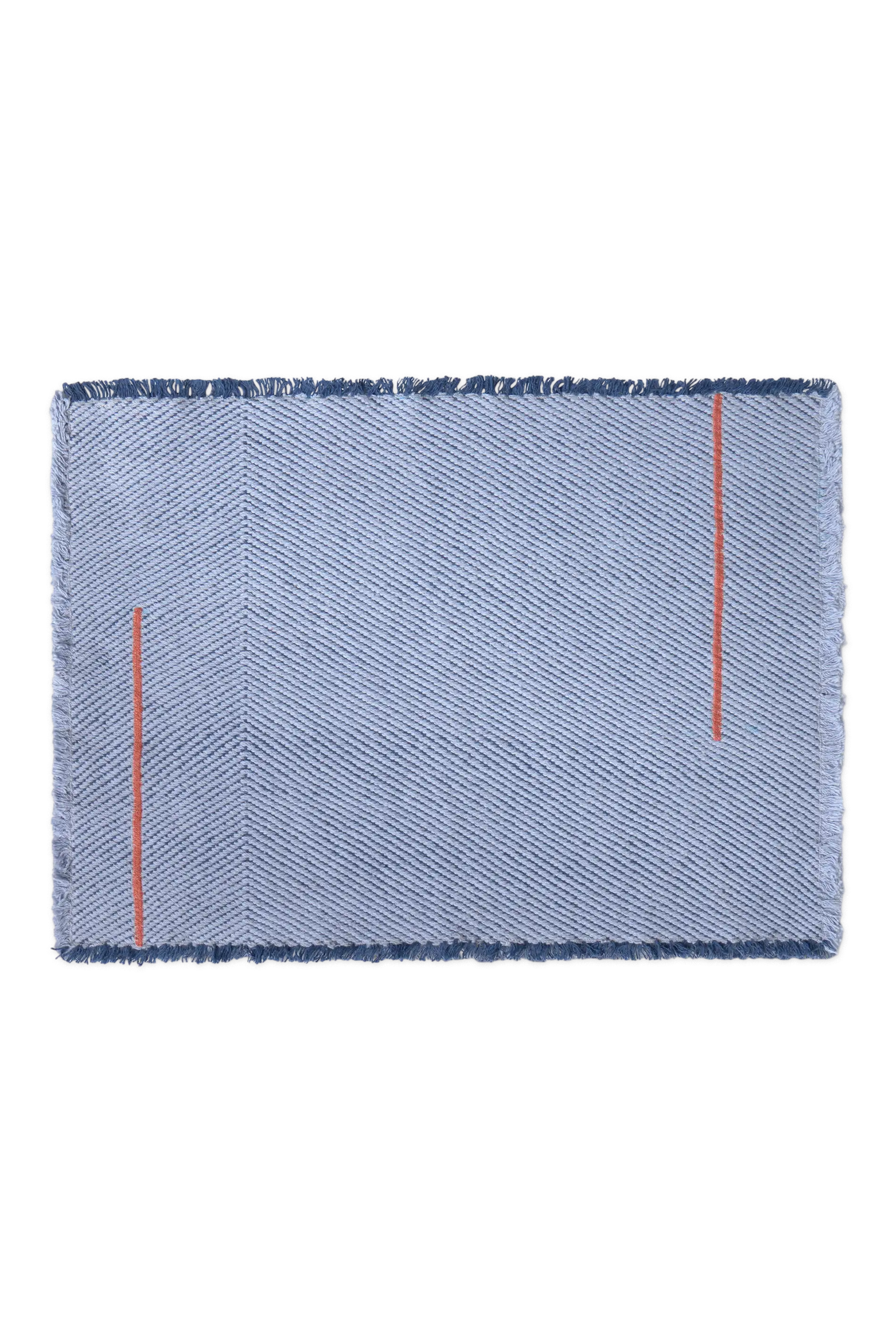 lorena-canals-vertical-anil-blue-set-de-2-sets-de-table-en-coton image 1