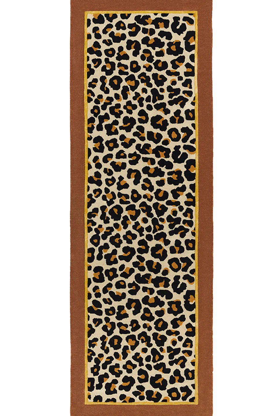 toulemonde-bochart-fauve-tapis-runner-beige-l-opard-80x240-laine-et-viscose image 1