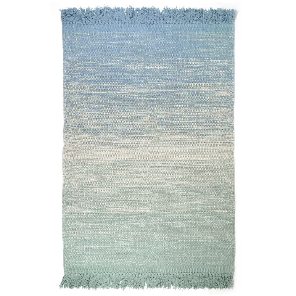 nattiot-kirthy-bleu-tapis-chambre-enfant-coton-tiss-main-rectangulaire-franges image 1