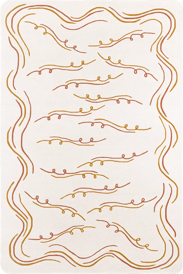 toulemonde-bochart-nazar-cru-brique-tapis-en-laine-tuft-main image 1