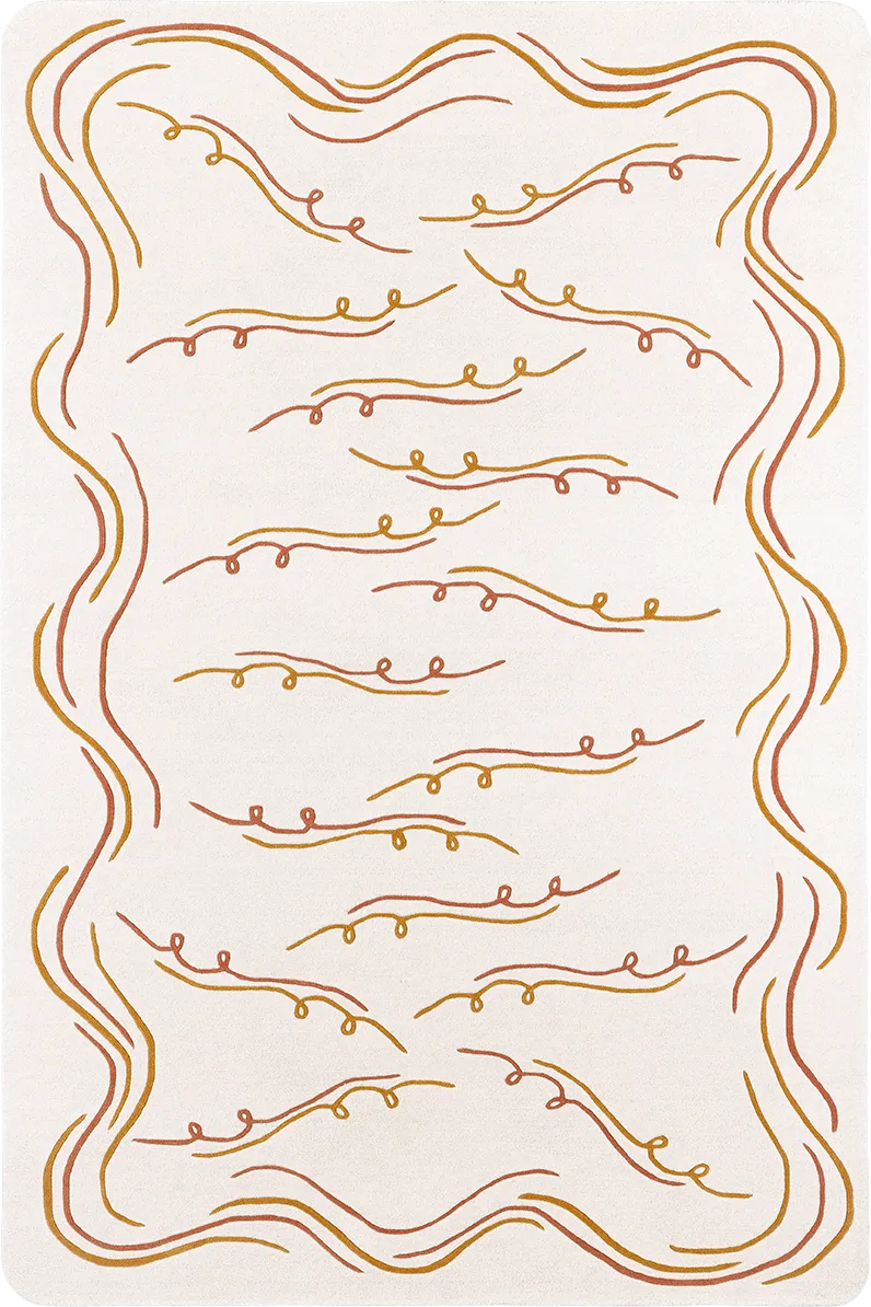 toulemonde-bochart-nazar-cru-brique-tapis-en-laine-tuft-main image 1