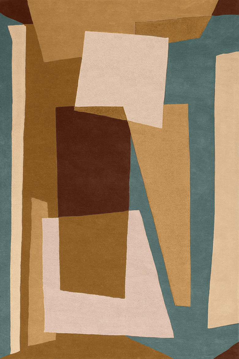 toulemonde-bochart-pablo-multi-tapis-multicolore-laine-cubiste image 1