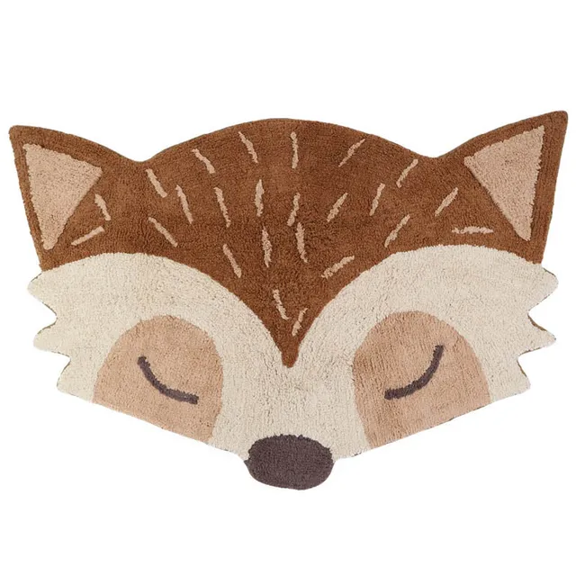 nattiot-marlo-tapis-b-b-coton-lavable-petit-renard image 1