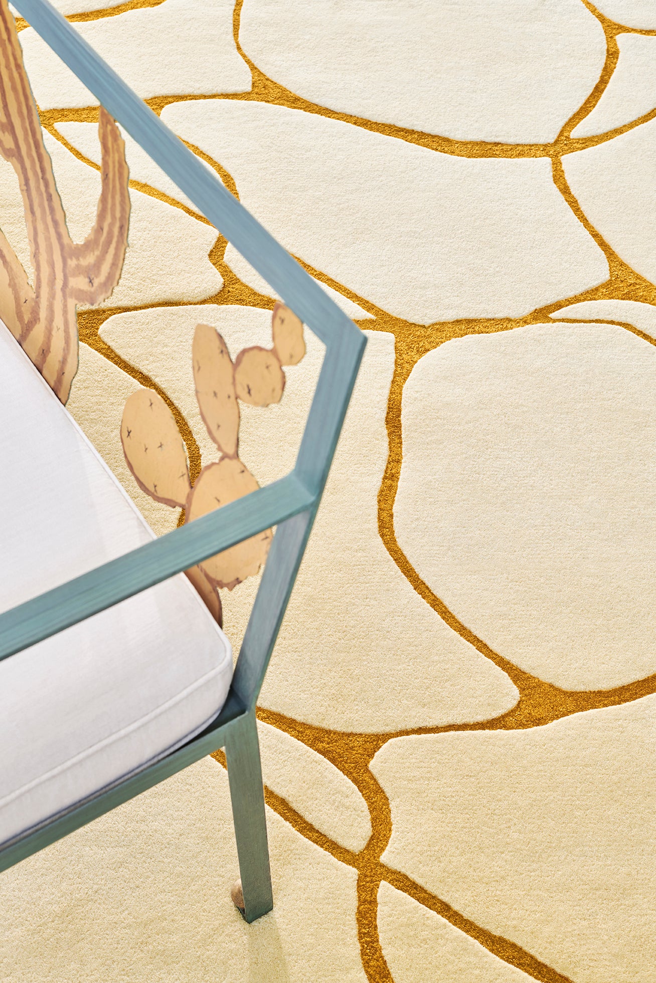 toulemonde-bochart-ambre-tapis-runner-naturel-blanc-et-or-80x240 image 3