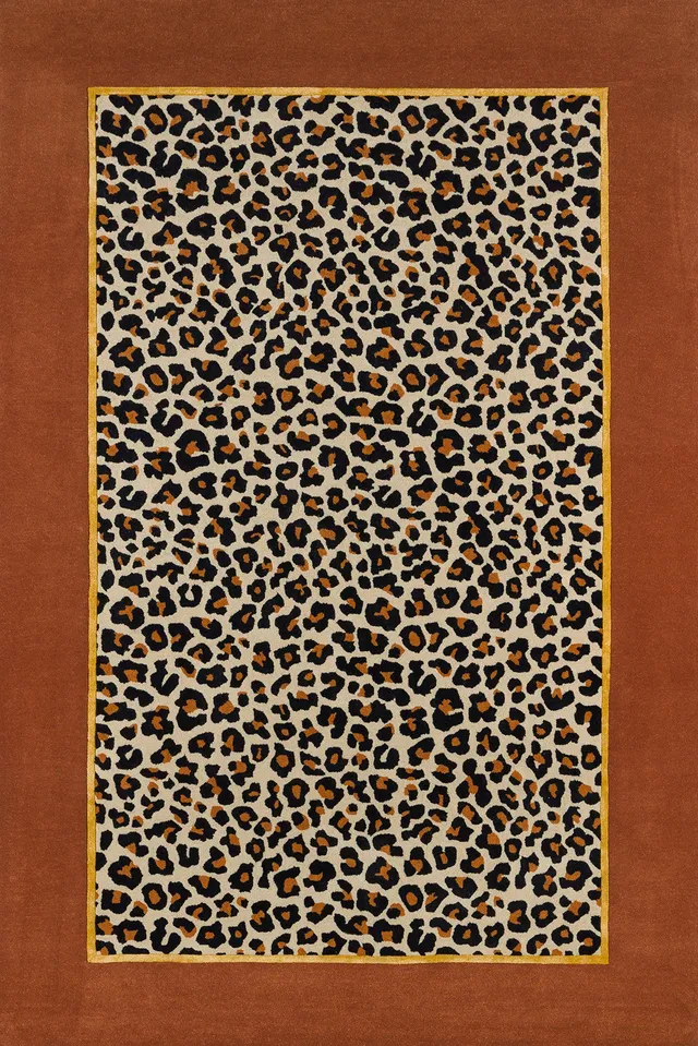toulemonde-bochart-fauve-tapis-l-opard-beige-laine-et-viscose-tuft-main image 1