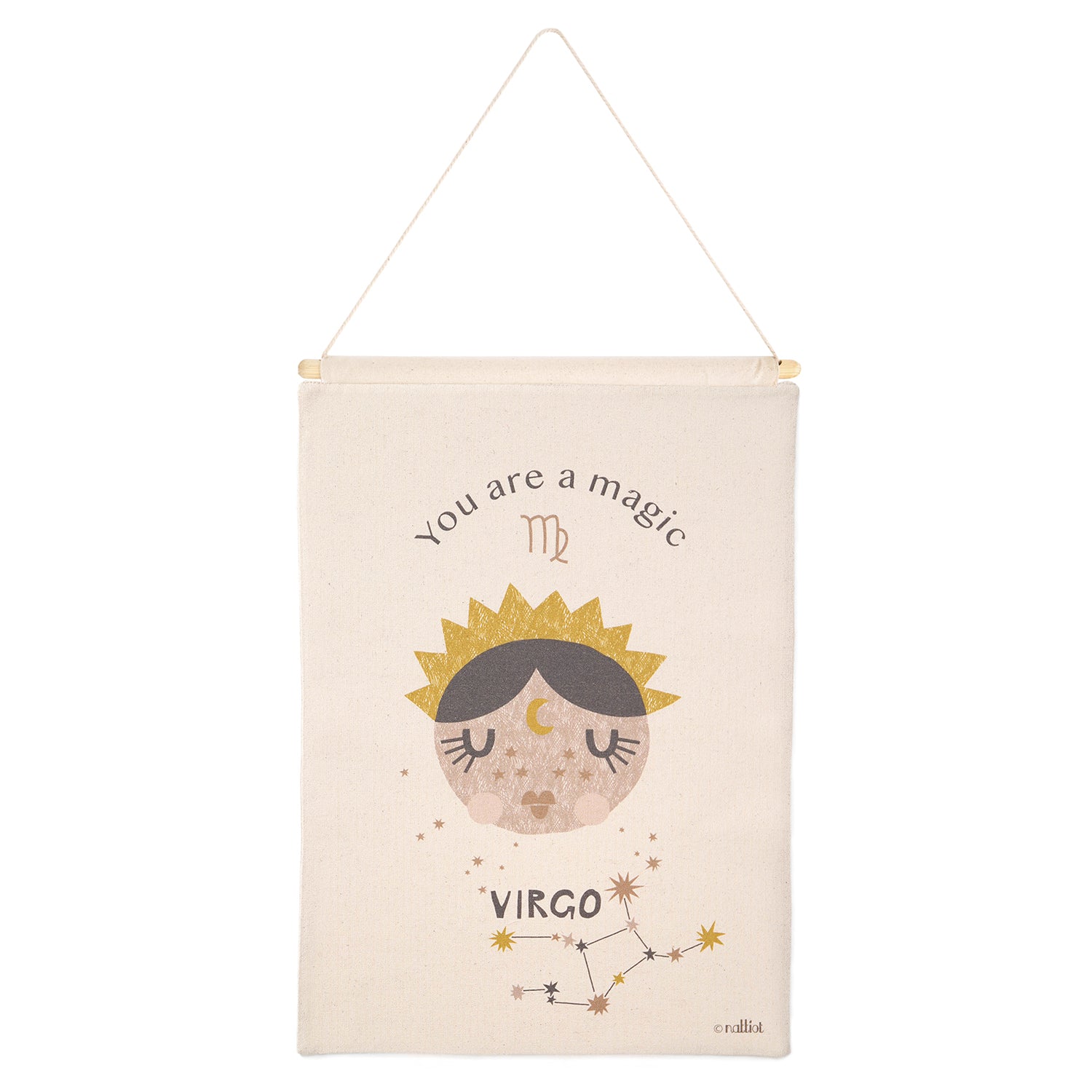 nattiot-little-virgo-d-co-murale-chambre-enfant-zodiaque-vierge-coton image 1