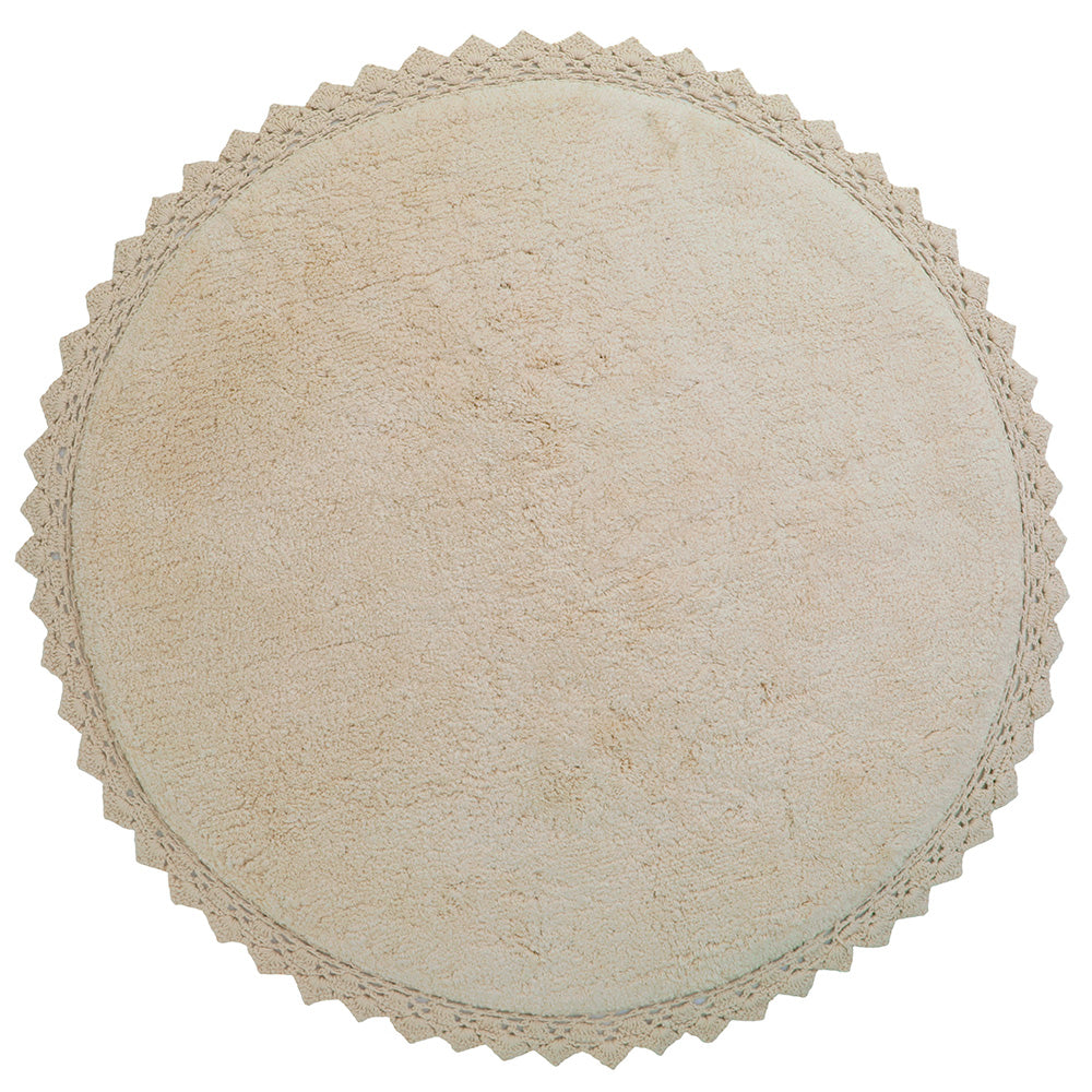 nattiot-perla-sable-tapis-rond-coton-lavable-finition-crochet image 1