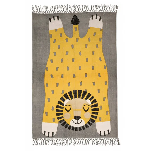 nattiot-baba-tapis-enfant-coton-imprim-motif-lion image 1