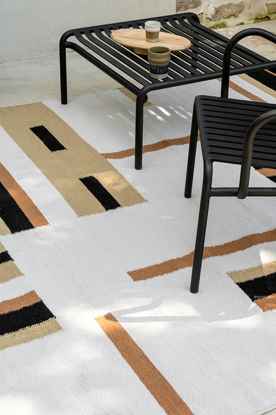 toulemonde-bochart-tandeta-tapis-durrie-tiss-plat-beige-outdoor image 5