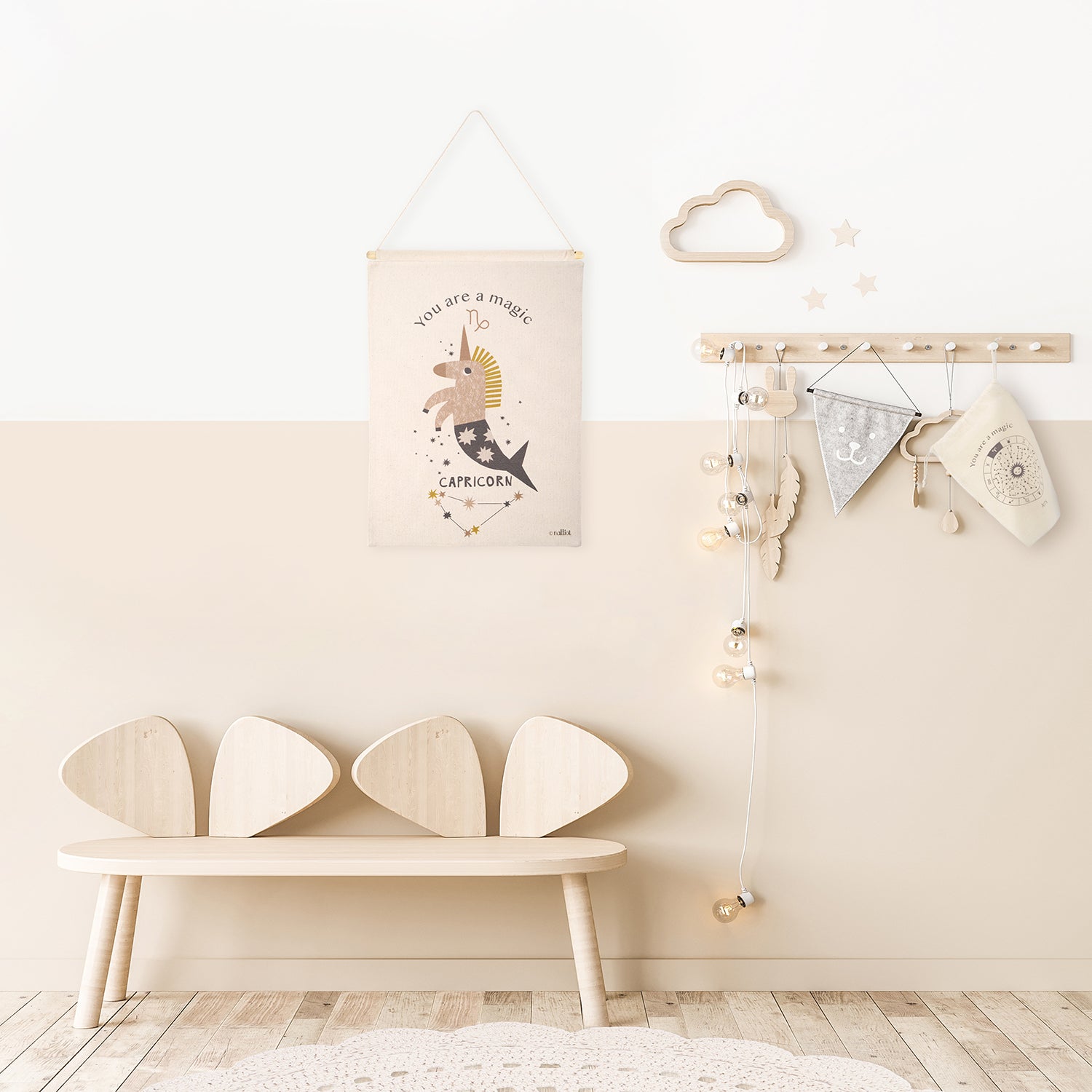 nattiot-little-capricorn-capricorne-d-co-murale-chambre-enfant-zodiaque-coton image 2