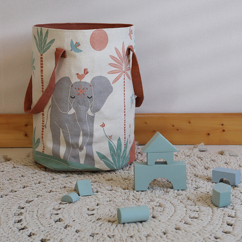 nattiot-malena-panier-de-rangement-chambre-enfant-coton image 2