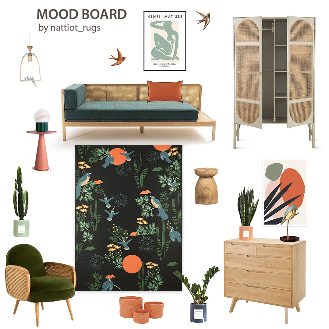 nattiot-bloom-s-tapis-design-oiseaux-int-rieur-ext-rieur-polypropyl-ne image 2