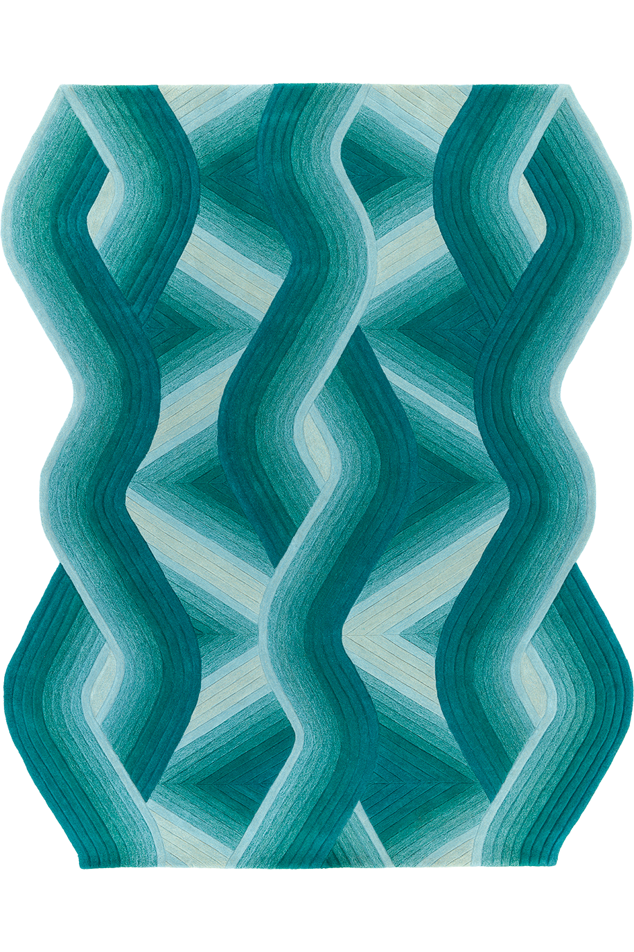 toulemonde-bochart-flow-aqua-tapis-bleu-laine-tuft-main image 1