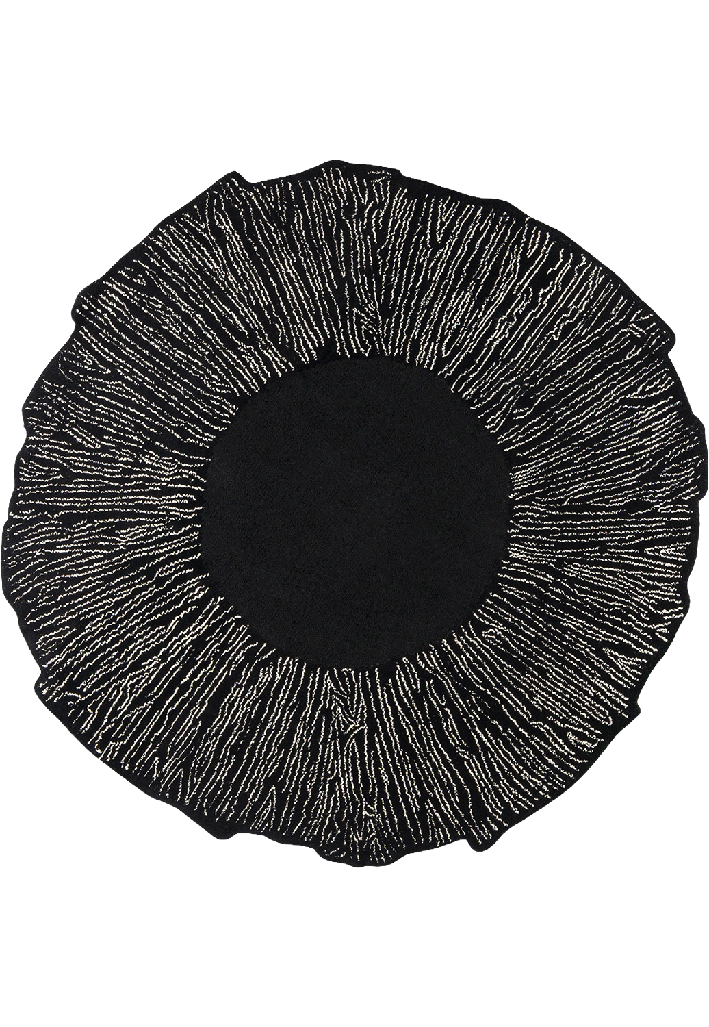 toulemonde-bochart-eye-flower-tapis-rond-noir-laine-tuft-main-diam-tre-230 image 1