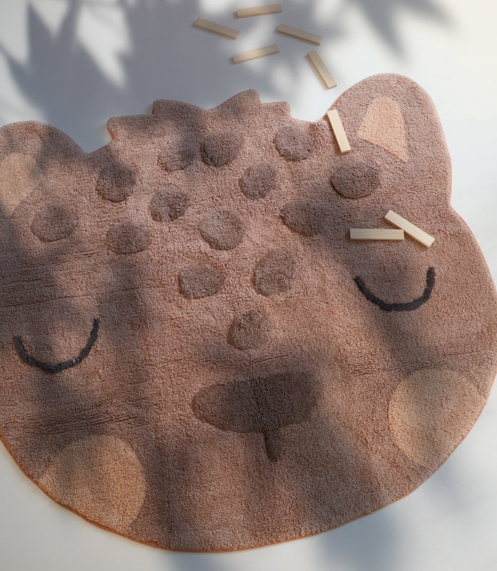 nattiot-little-s-ren-tapis-chambre-enfant-coton-lavable-petit-l-opard-tuft image 2