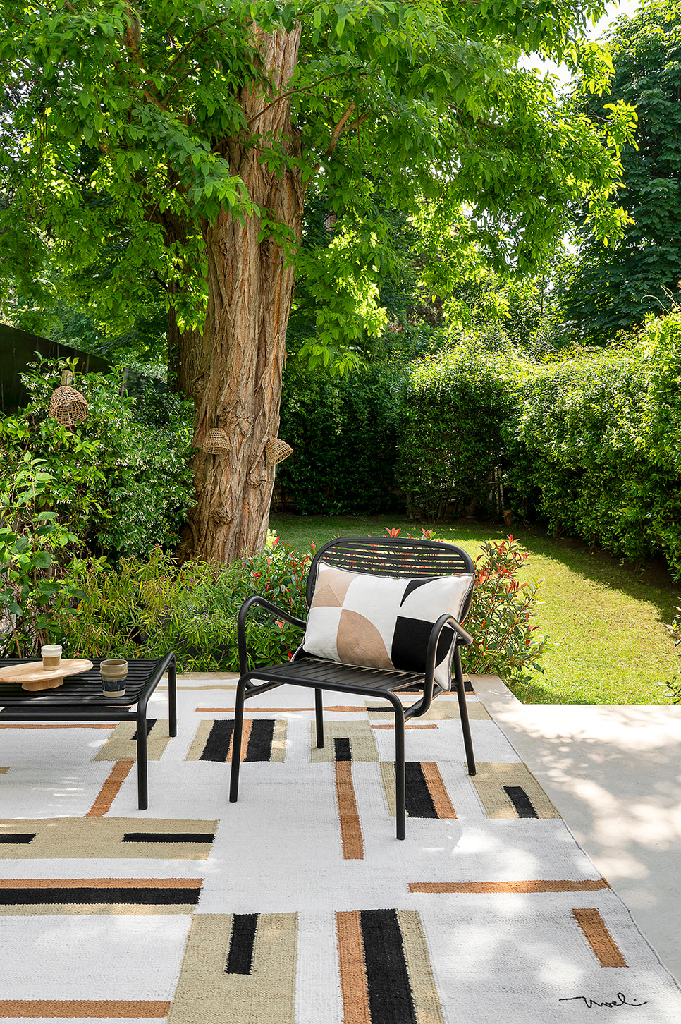 toulemonde-bochart-tandeta-tapis-durrie-tiss-plat-beige-outdoor image 2