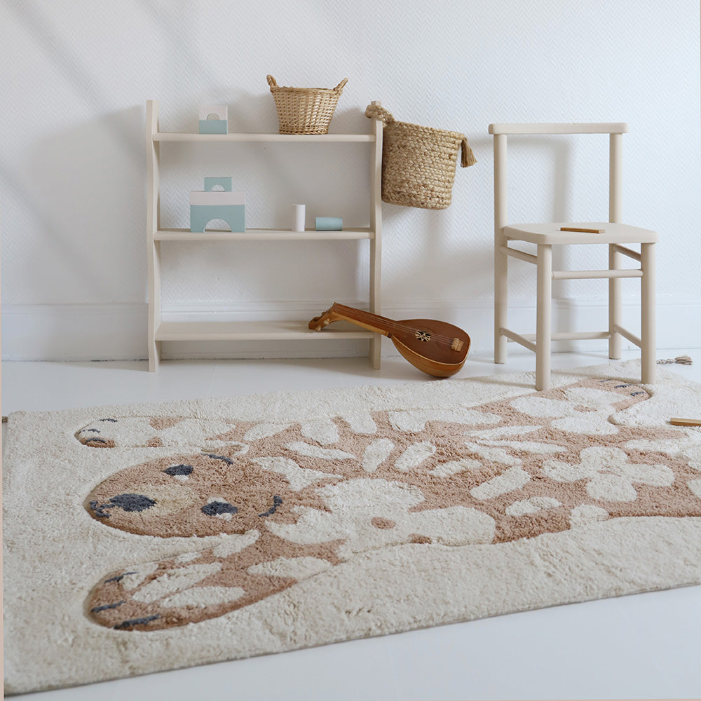 nattiot-flowerbear-tapis-enfant-coton-lavable image 2