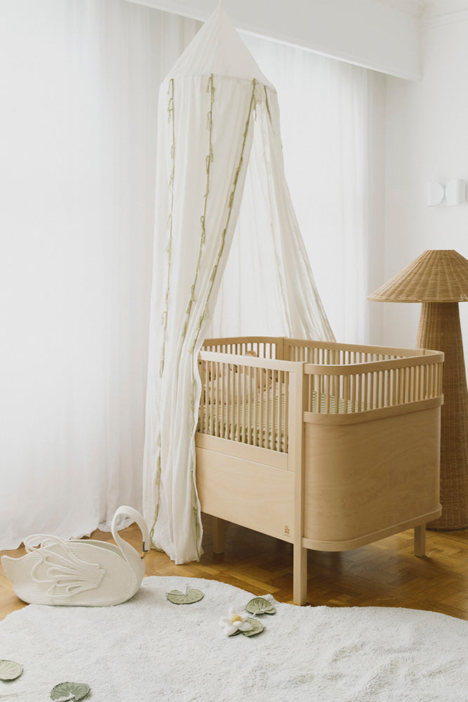 lorena-canals-baldaquin-cr-pe-swan-ivory-ciel-de-lit-enfant image 2