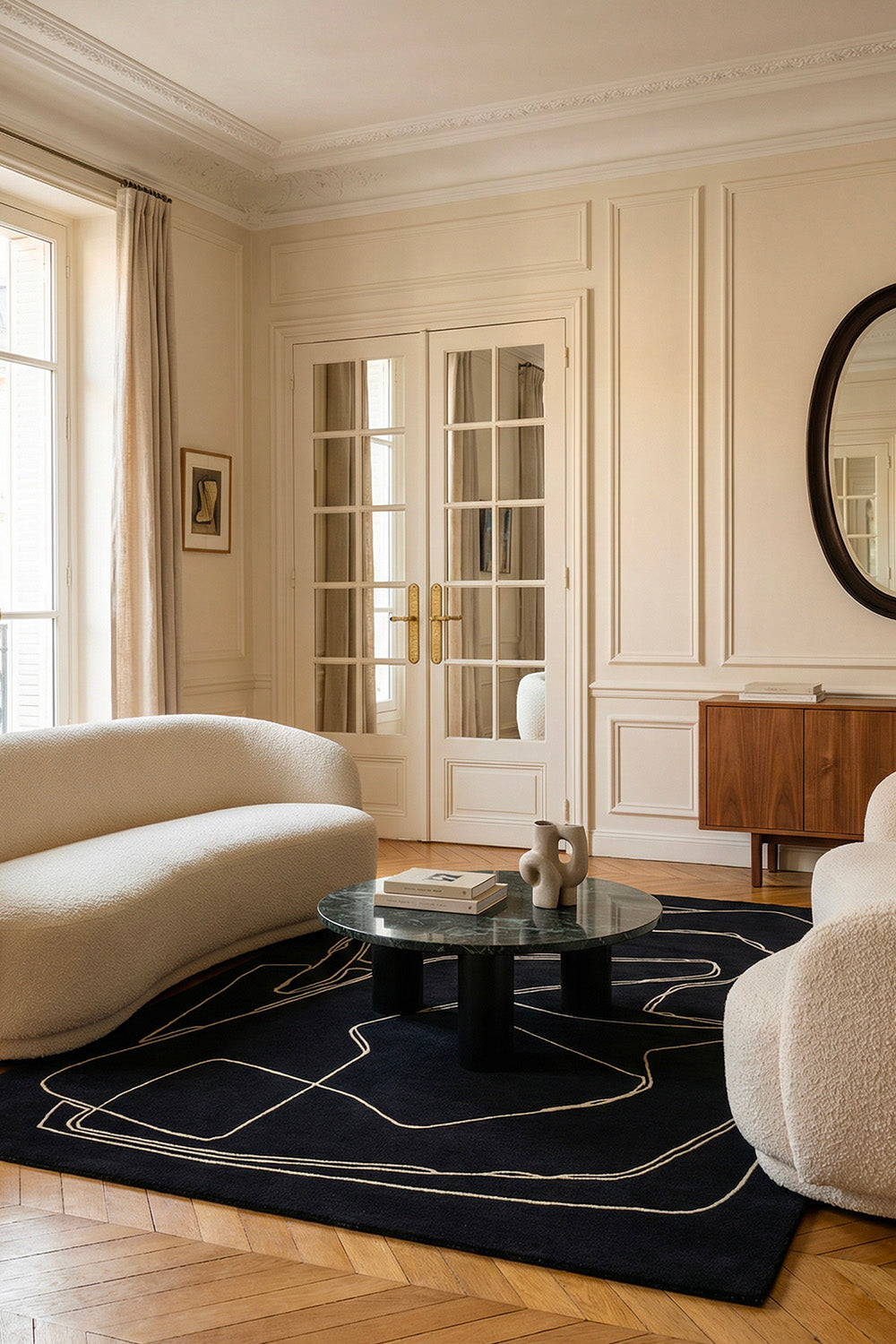 toulemonde-bochart-amalgame-noir-tapis-laine-et-viscose-tuft-main image 2