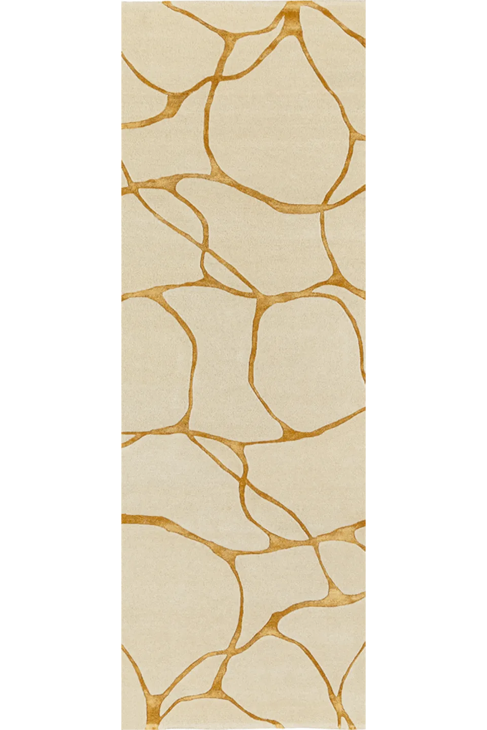 toulemonde-bochart-ambre-tapis-runner-naturel-blanc-et-or-80x240 image 1
