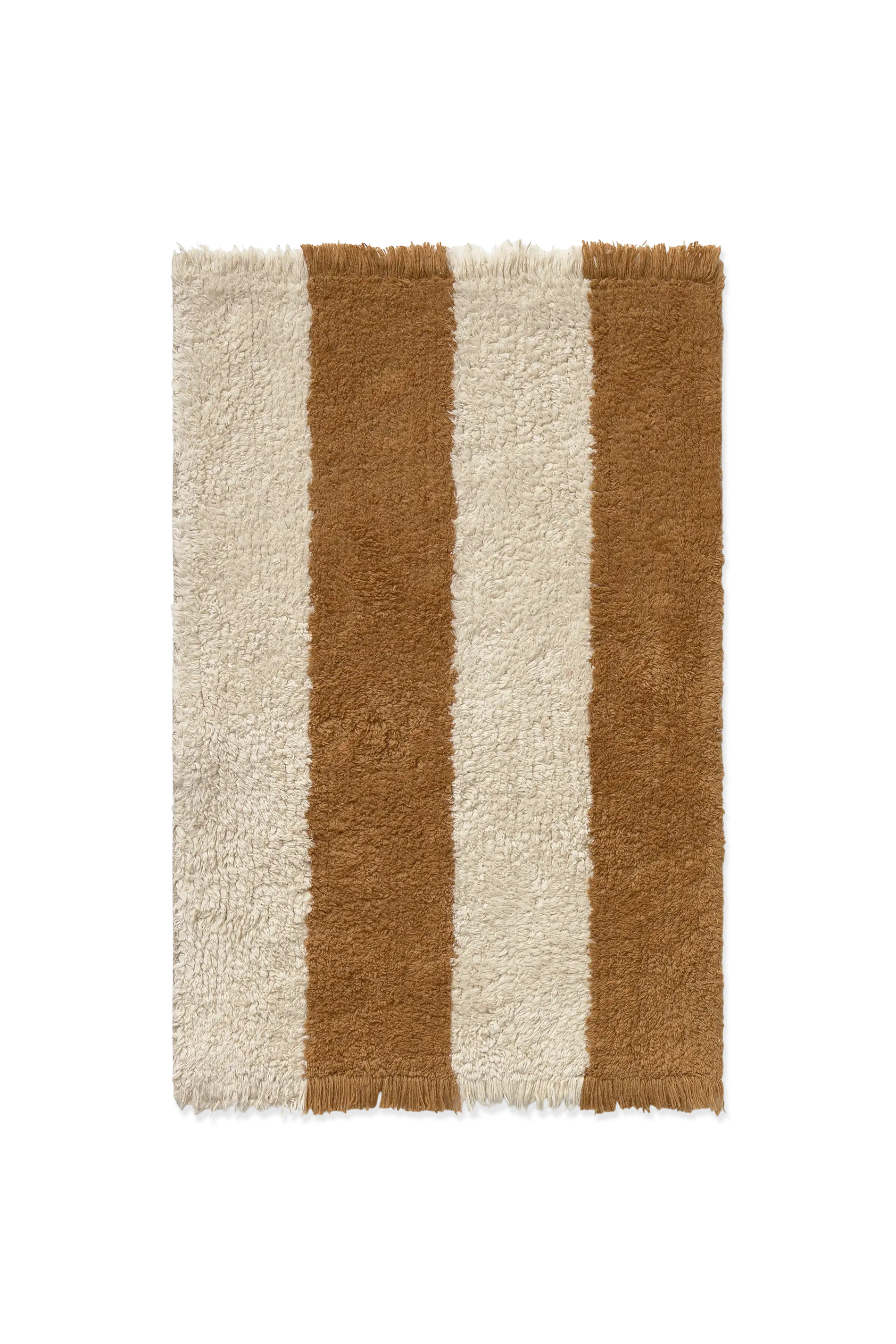 lorena-canals-cabana-lines-swatch-tapis-lavable-coton-natural-toffee image 1