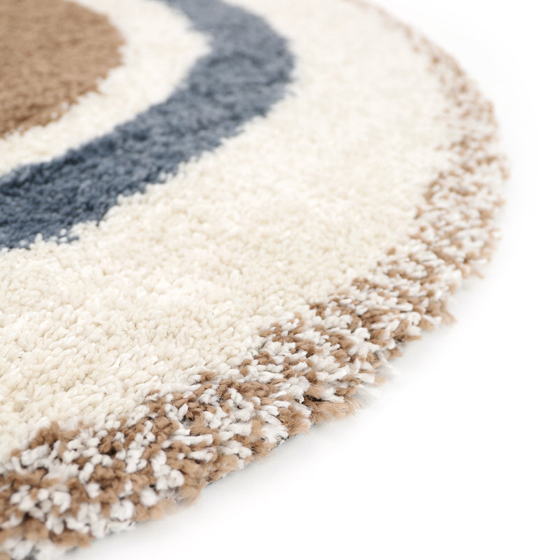 nattiot-bohemian-rainbow-bleu-tapis-enfant-rond-arc-en-ciel image 3