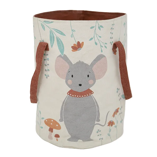 nattiot-poly-panier-de-rangement-chambre-enfant-coton image 1