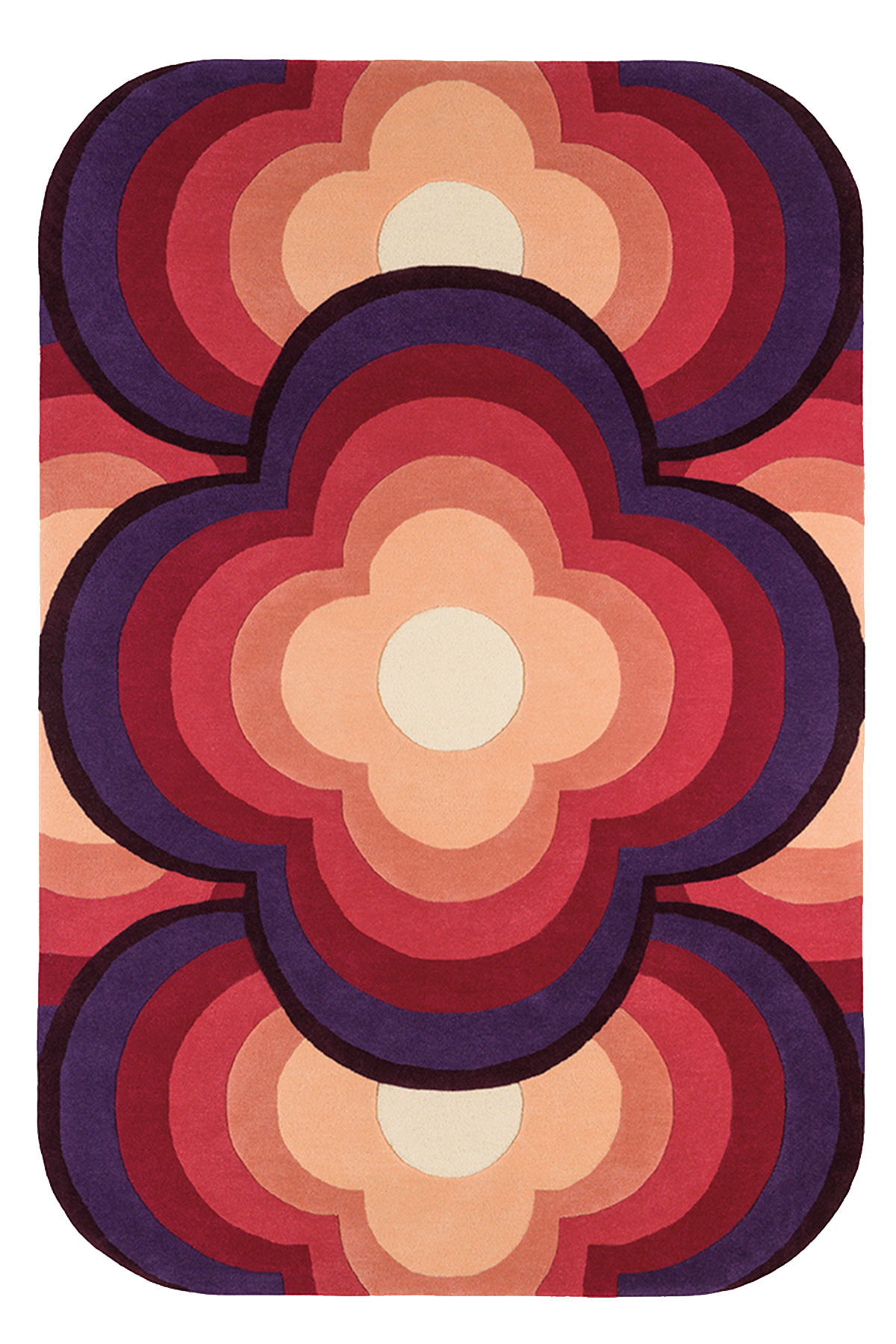 toulemonde-bochart-flower-power-tapis-fushia-laine-200x300-cm image 1