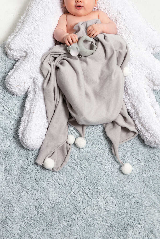 lorena-canals-plaid-bubbly-light-grey-coton-pompons image 2
