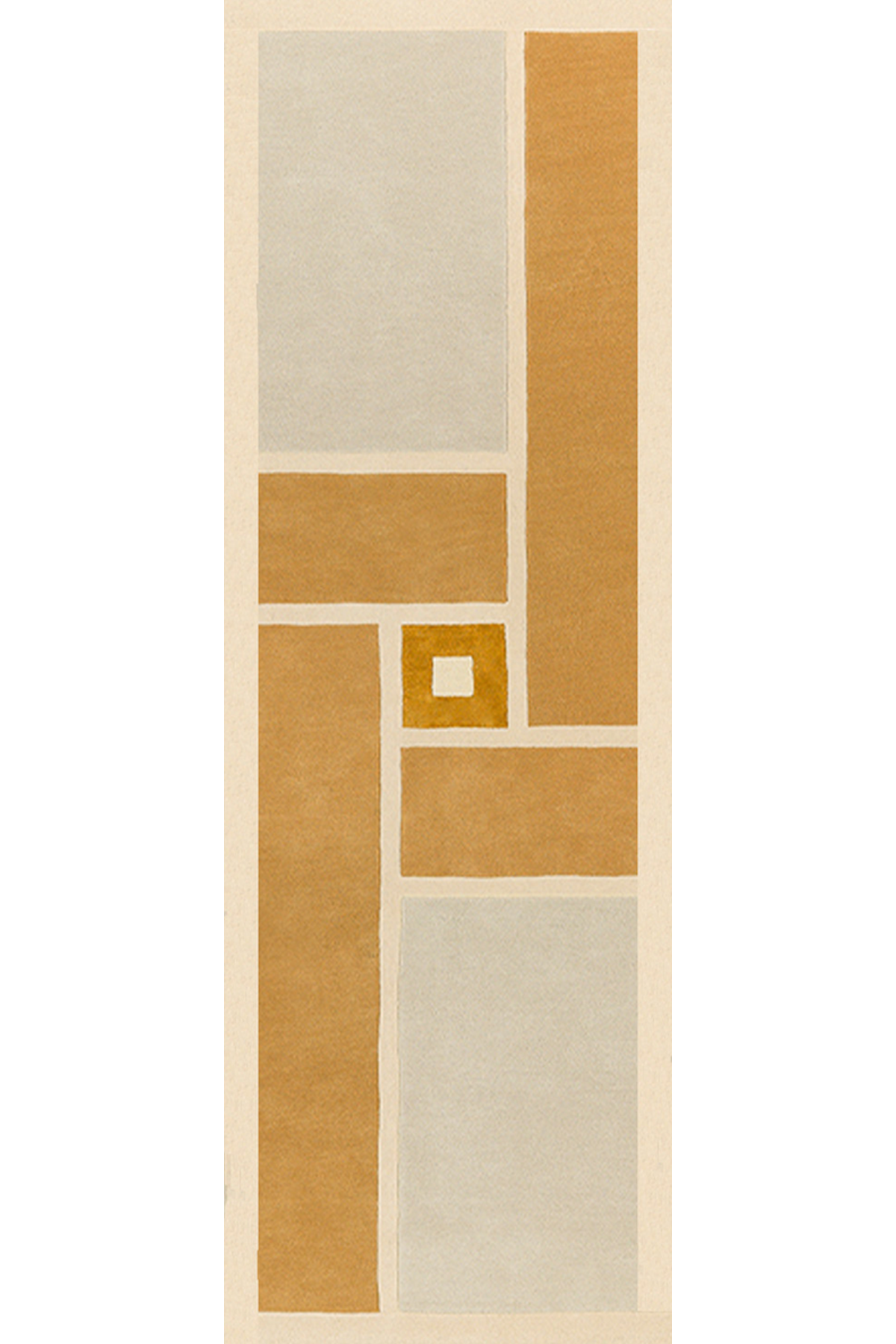 toulemonde-bochart-vintage-tapis-runner-beige-80x240-laine-et-viscose-fait-main image 1