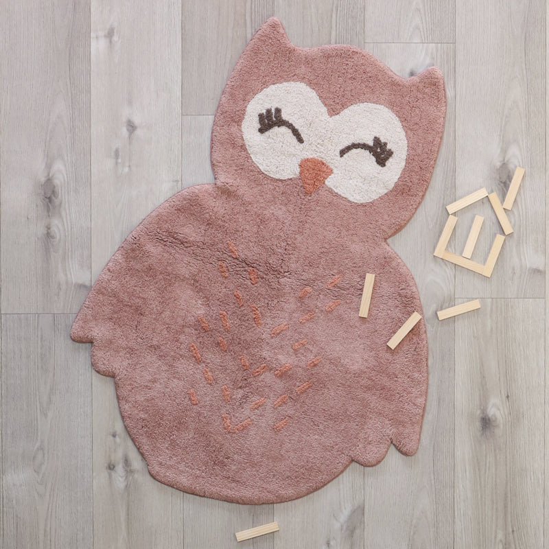 nattiot-little-pepa-tapis-chambre-enfant-coton-lavable-petit-hibou image 7