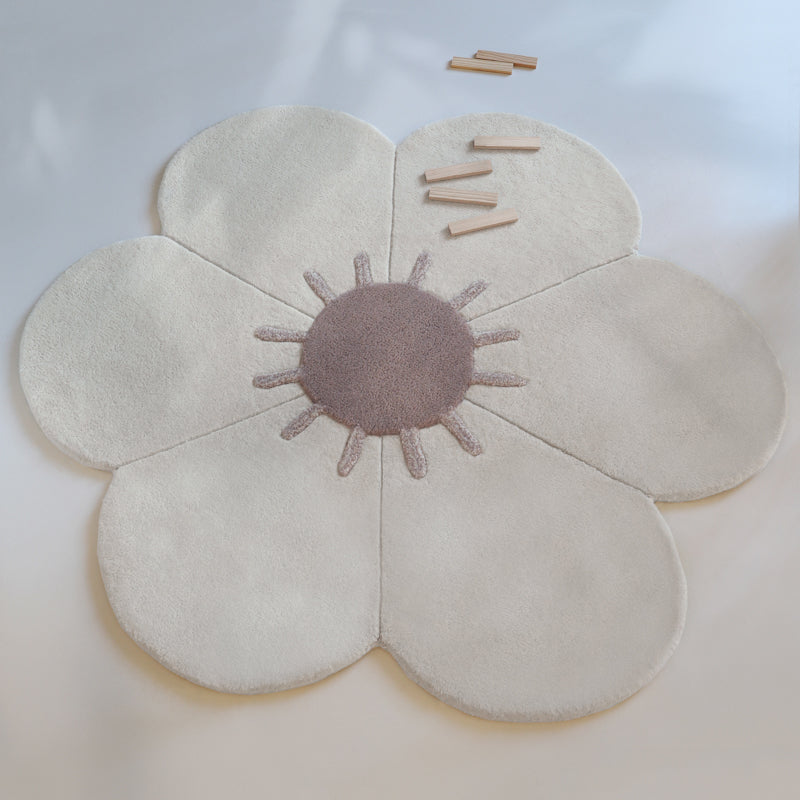 nattiot-daisy-tapis-chambre-enfant-fleur-laine-ronde image 3