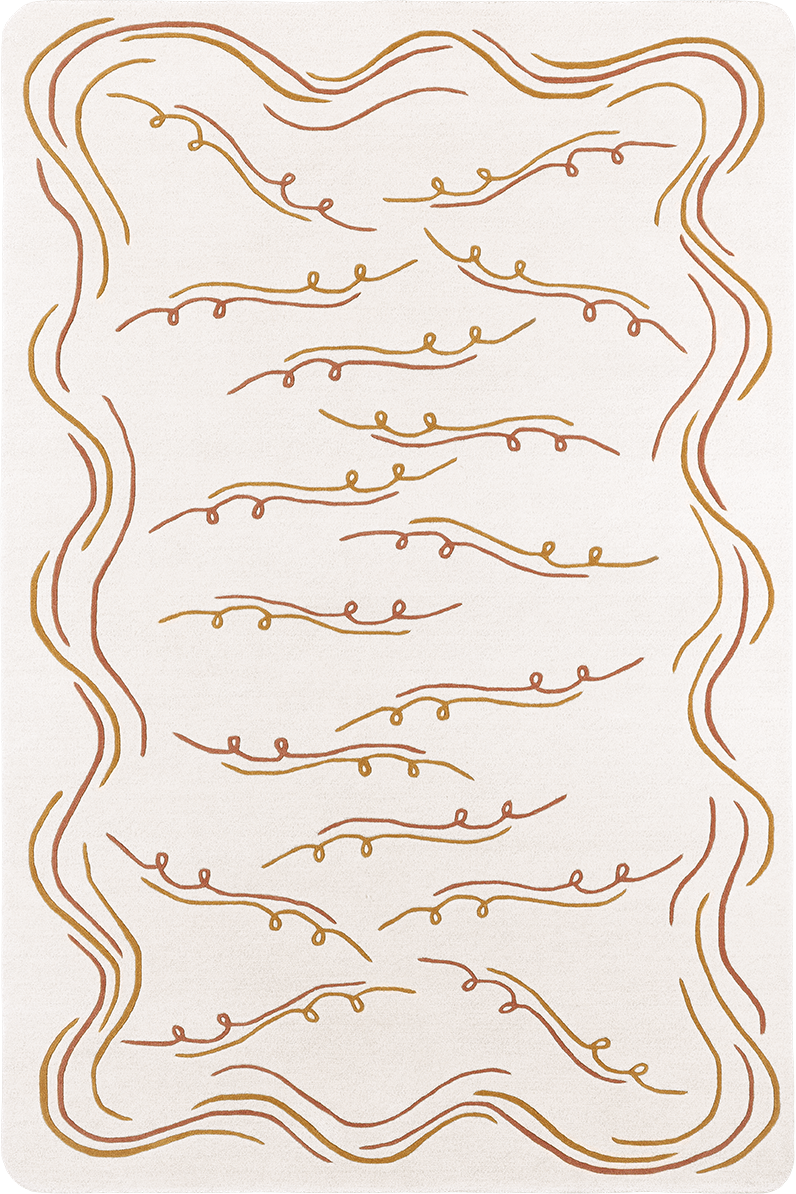 toulemonde-bochart-nazar-cru-brique-tapis-en-laine-tuft-main image 1