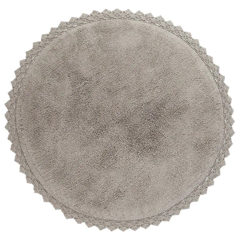 nattiot-perla-gris-tapis-rond-coton-lavable-finition-crochet image 1