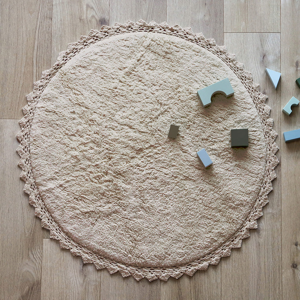 nattiot-perla-sable-tapis-rond-coton-lavable-finition-crochet image 2