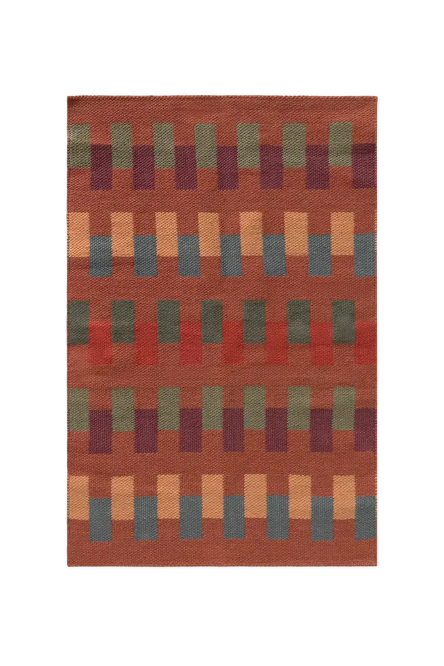 lorena-canals-tapis-handloom-intersecting-sienna-tapis-laine-et-coton image 1