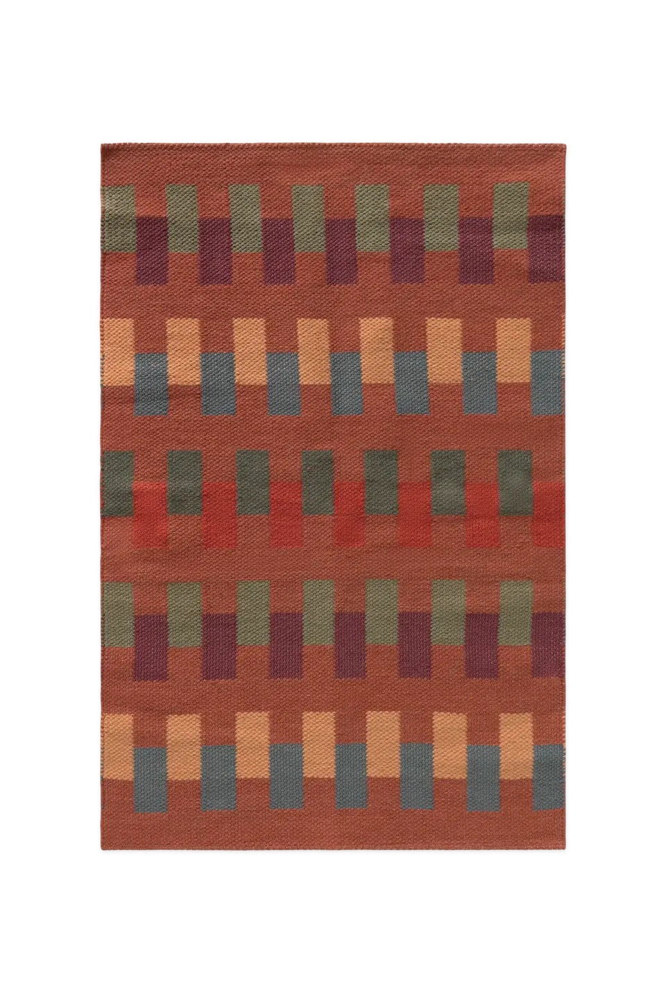 lorena-canals-tapis-handloom-intersecting-sienna-tapis-laine-et-coton image 1