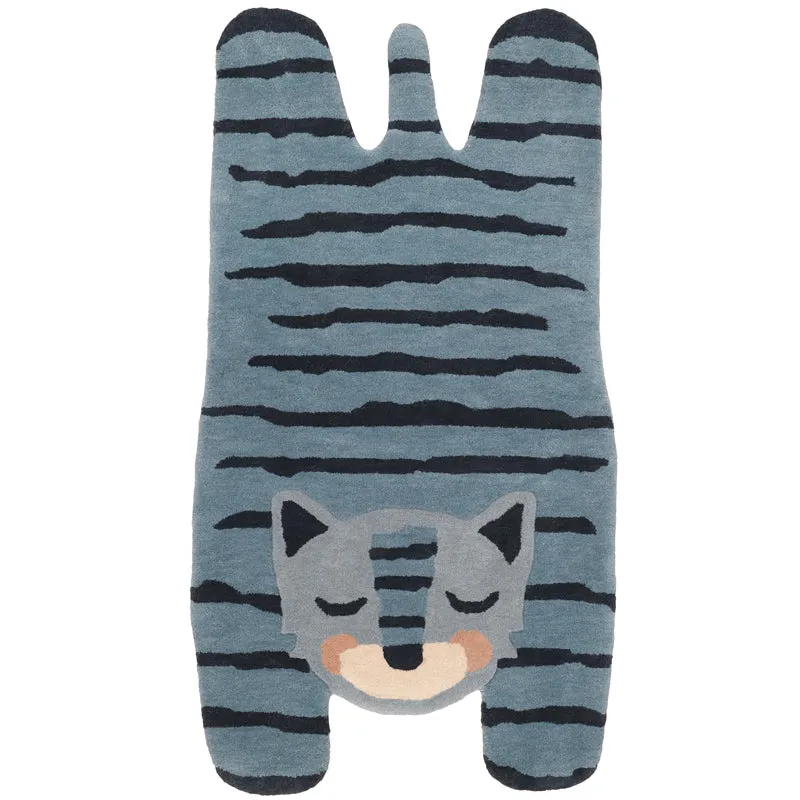 nattiot-blue-tigger-tapis-chambre-enfant-tigre-laine-tuft-main image 1