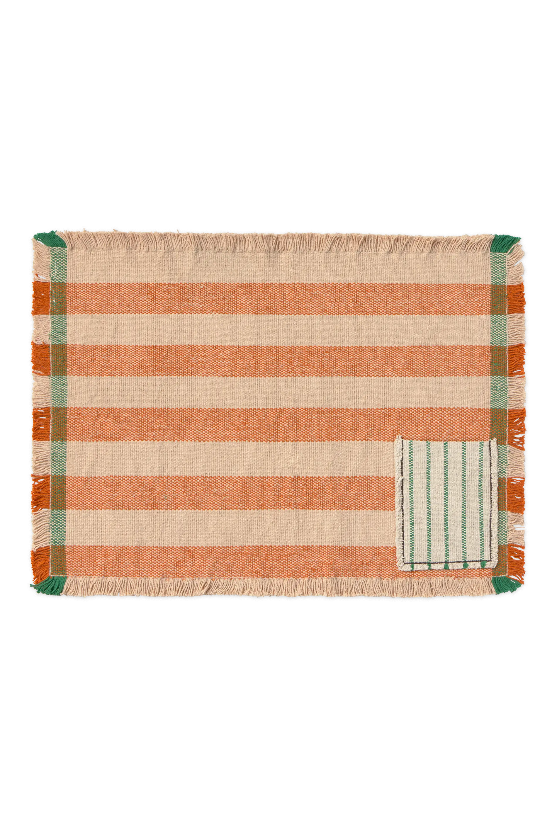 lorena-canals-pack-2-sets-de-table-handloom-avec-poche-terracotta image 1