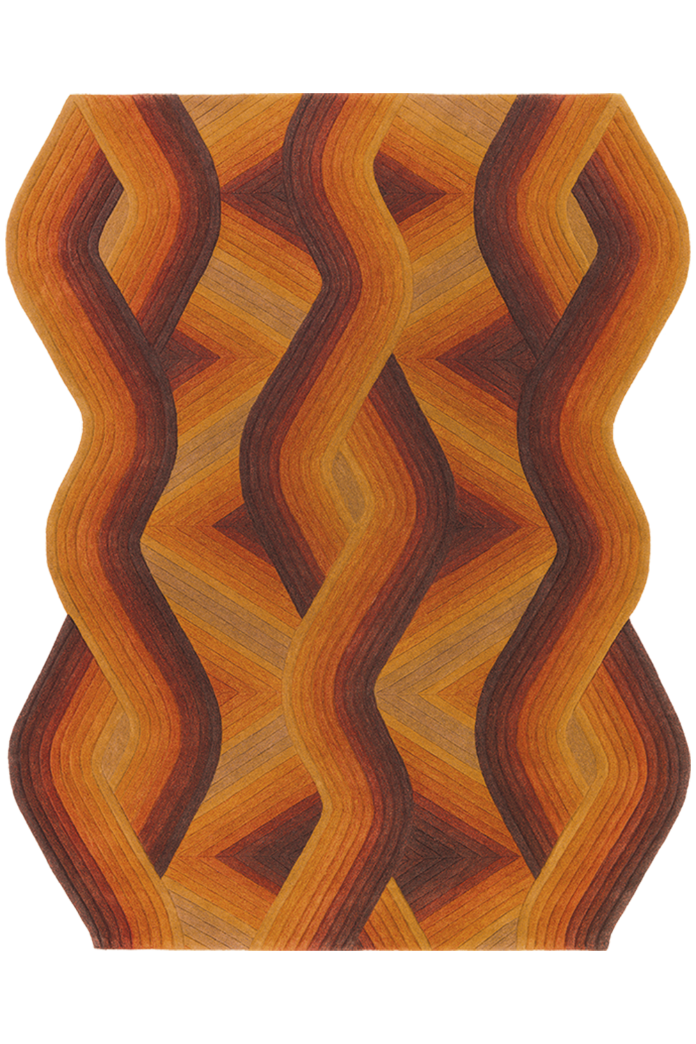 toulemonde-bochart-flow-ocre-tapis-laine-tuft-main-samuel-acoceberry image 1