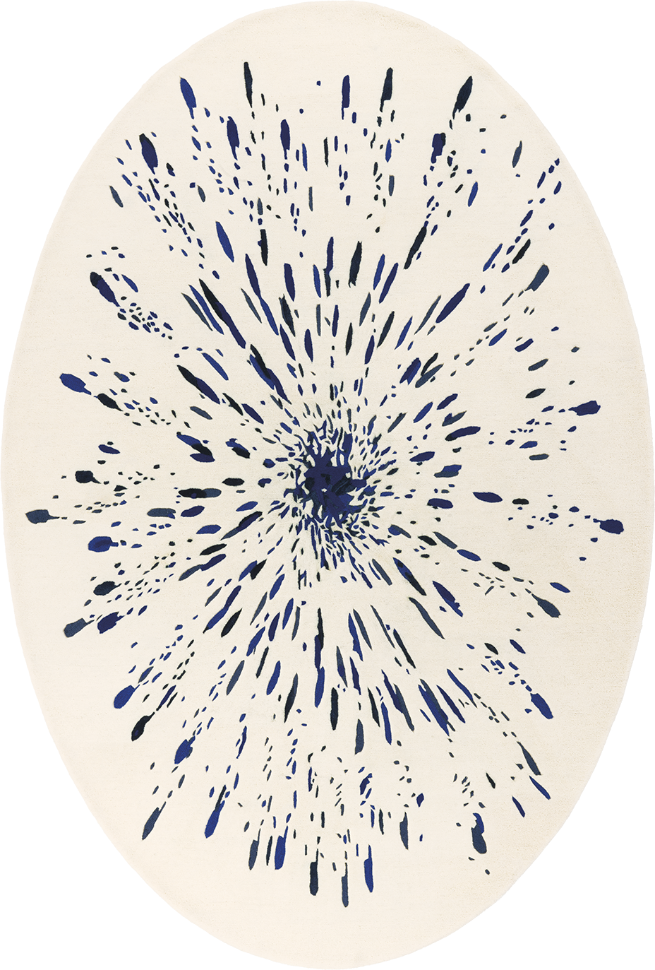 toulemonde-bochart-paint-ovale-tapis-ovale-bleu-en-laine-et-viscose-200x300 image 1
