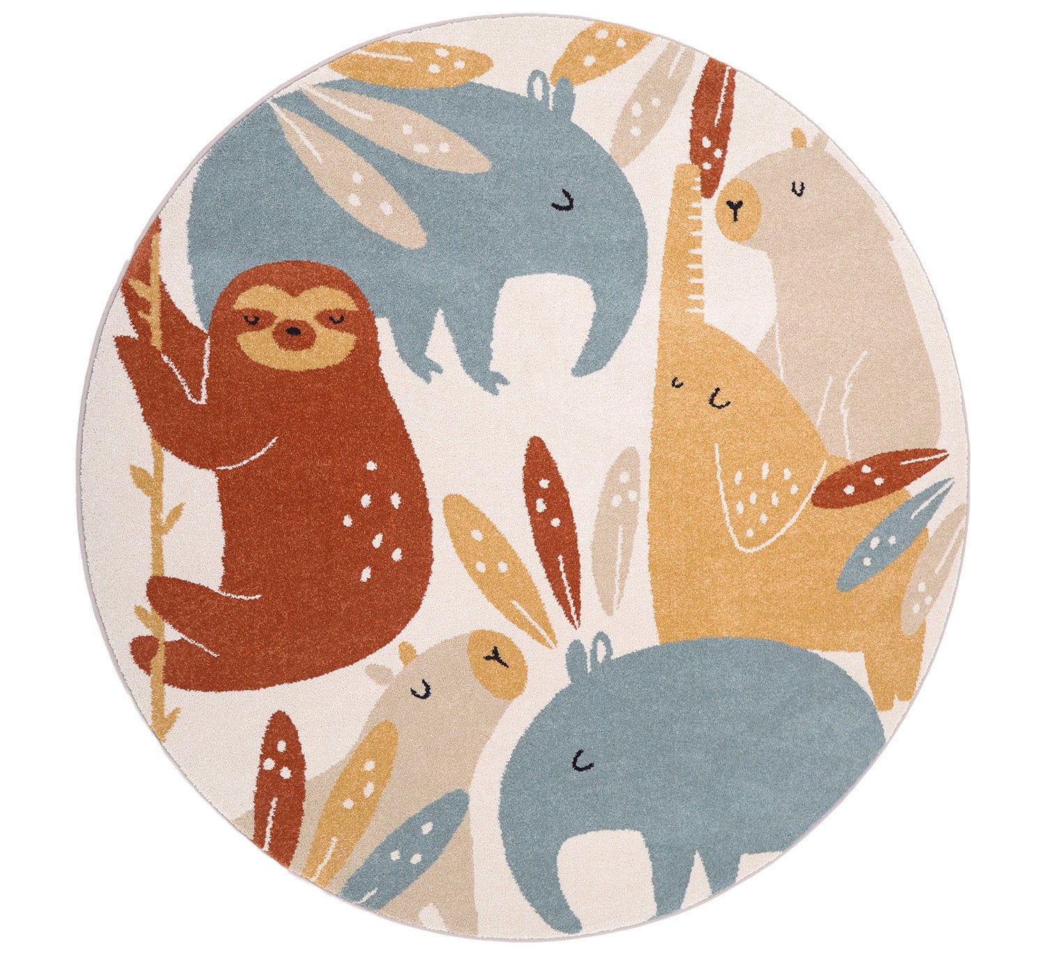 nattiot-jungle-sunrise-rond-tapis-enfant-jungle-160-cm image 1